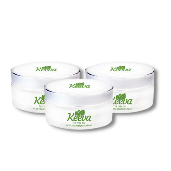 3 Pack of 2oz Jars of Keeva's ORIGINAL Tea Tree Oil Acne Treatment